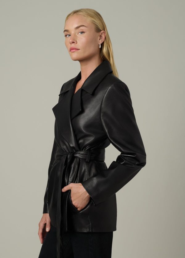 THE ROMA BELTED LEATHER JACKET - Image 3