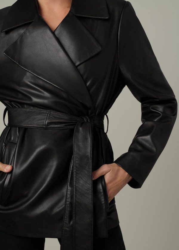 THE ROMA BELTED LEATHER JACKET - Image 5