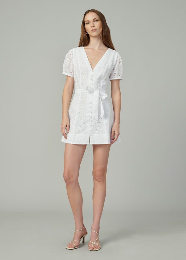 THE HALLE EYELET MINI DRESS - Image 2