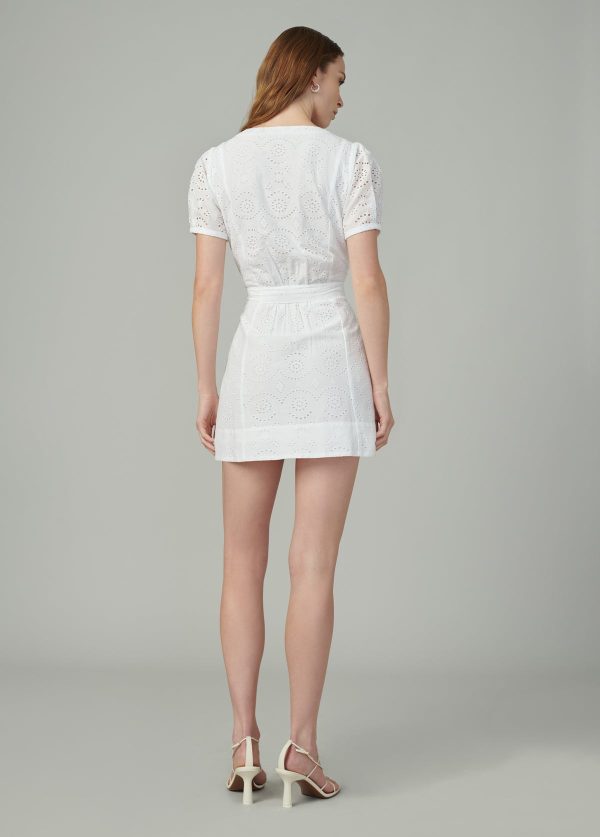 THE HALLE EYELET MINI DRESS - Image 4